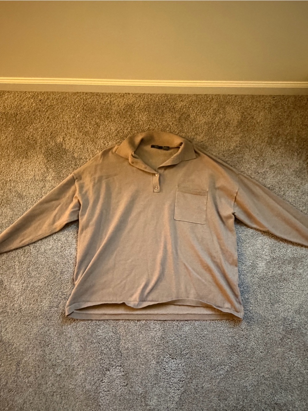 RDI Men's Light Brown Polo Sweater
